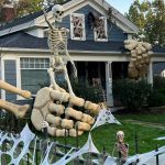 Impressive Halloween display makes the viral 12-foot-tall skeleton look small