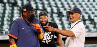 Reggie Jackson exchanged his pinstripes for an Astros hat.