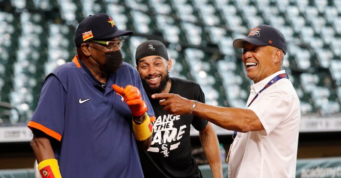 Reggie Jackson exchanged his pinstripes for an Astros hat.