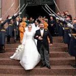 Russian Princess Wears Her Own Reem Acra Wedding Gown