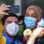 Yulimar Rojas comes home to hero’s return in Venezuela after