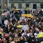 Fresh Covid demonstrations in the Rotterdam Netherlands.