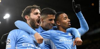 In Manchester, City defeats Paris Saint-Germain