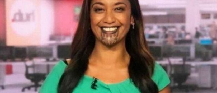 First Maori journalist with facial marks First Maori journalist with facial marks