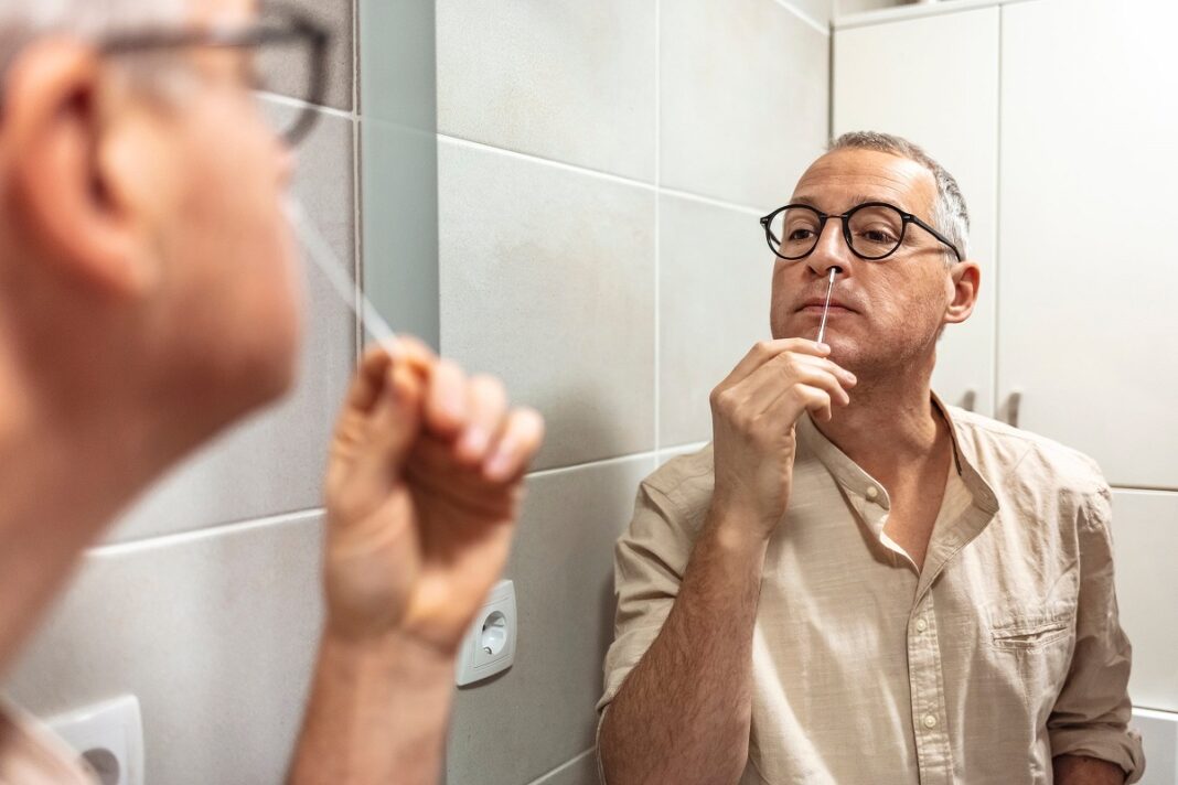 COVID at-home testing is for nasal passages alone.