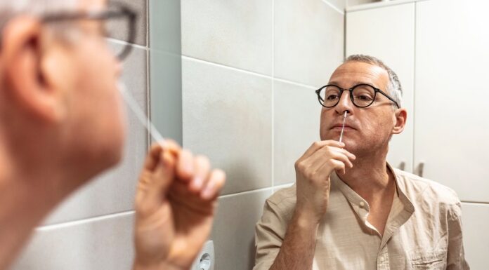 COVID at-home testing is for nasal passages alone.