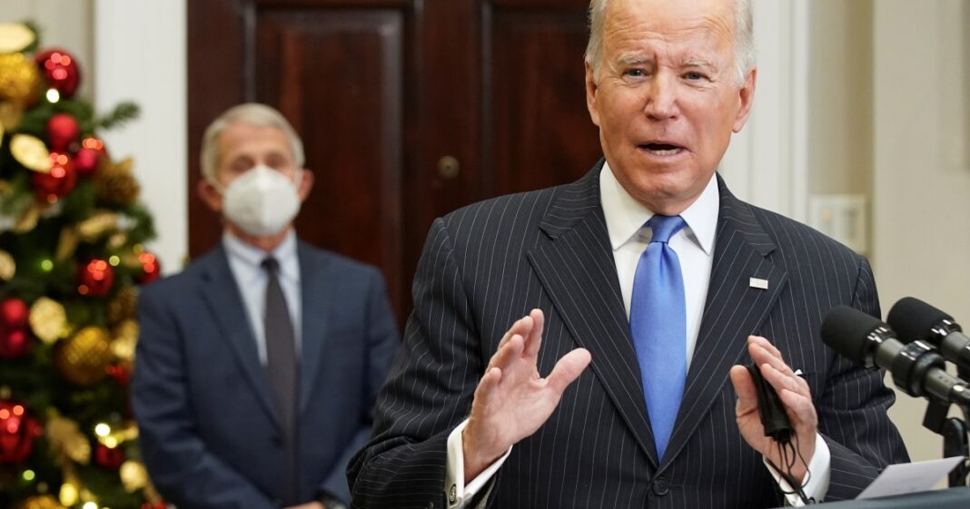 President Joe Biden reassures the vaccinated.