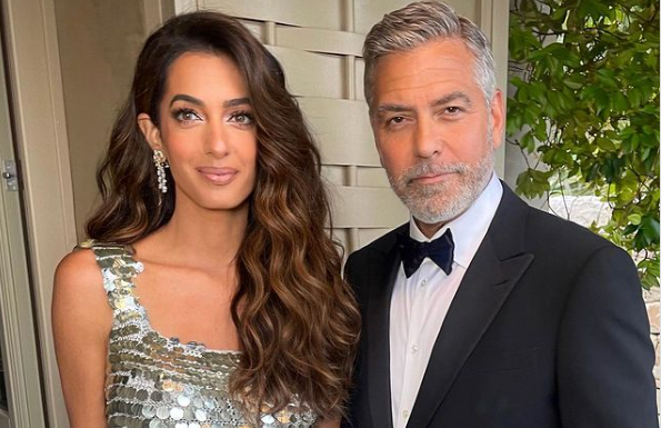The Perfect Date Night Look: Amal Clooney Shines in Maple-Highlighted Curls and a Disco-Inspired Dress