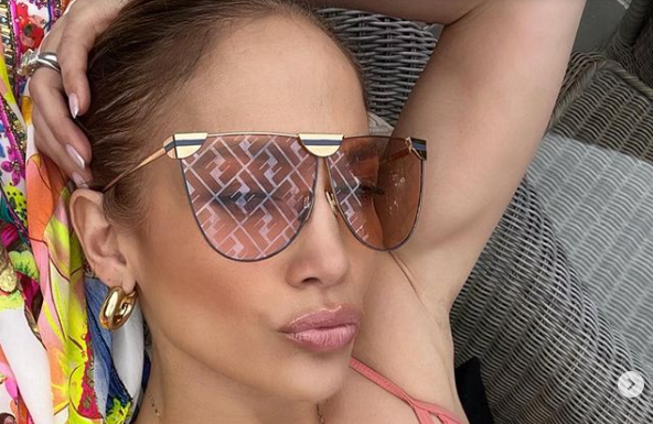 Jennifer Lopez Rocks a Stunning One-Piece Bathing Suit with a Nameplate Necklace on Instagram Jennifer Lopez