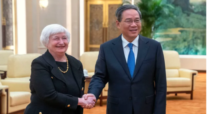 US-China Pledge Healthy Economic Ties as Yellen Visits Beijing