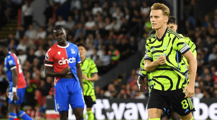 Martin Odegaard’s penalty was enough to beat Crystal Palace and record back-to-back wins at the start of the campaign, despite us finishing with 10 men. Mikel Arteta,